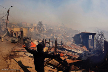 تصاویر آتش سوزی گسترده در شیلی‎