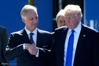 تصاویر نحوه دست دادن ترامپ با دیگر سیاستمداران