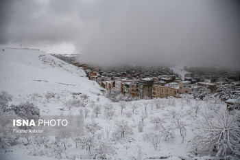 تصاویری زیبا از بارش برف در کردستان