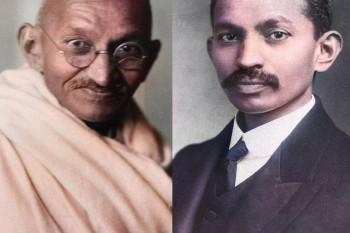 برای اولین بار در دنیا ، تصاویر رنگی از مهاتما گاندی رهبر استقلال هند