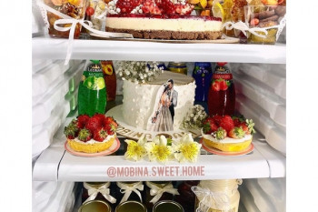 مدل تزيين يخچال عروس 1401 | عکس تزیین یخچال عروس جدید | تزیین گوشت و میوه یخچال عروس