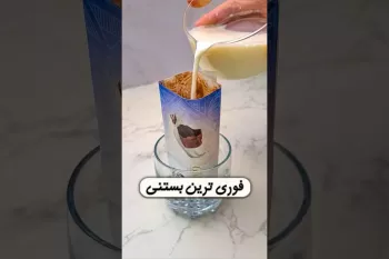 طرز تهیه بستنی شکلاتی مغزدار در ۱ دقیقه