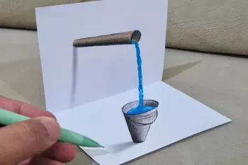 نقاشی سه بعدی روی کاغذ برای افراد مبتدی
