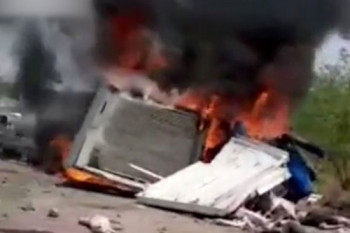 در آتش سوختن 4 نفر پس از تصادف دو کامیون در گمبوعه اهواز