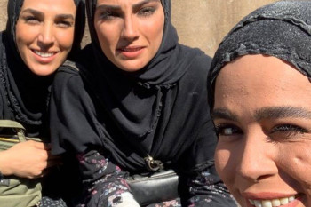 عکسهای جدید ملیکا شریفی نیا در پشت صحنه سریال نجلا!