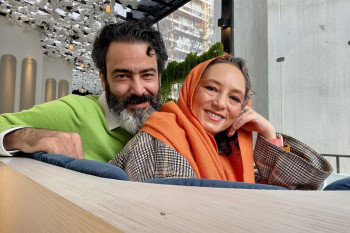 عکس سحر ولدبیگی به همراه همسرش در کنار سنگهای زیبا!