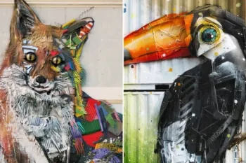 مجموعه حیوانات غول پیکر ساخته شده از زباله ها !