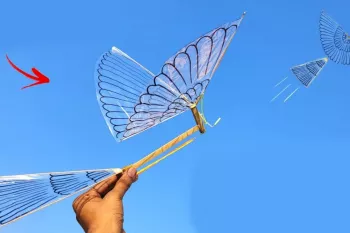 نحوه ساخت پرنده پلاستیکی که به زیبایی پرواز میکنه!