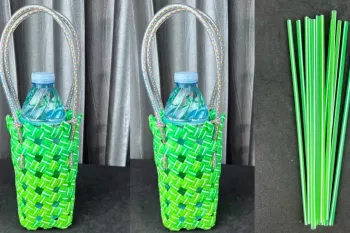 میخوای بری پیاده روی این جای بطری آب رو به راحتی با نی پلاستیکی بساز و با خودت ببر !