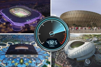 سرعت باورنکردنی اینترنت در ورزشگاه های جام جهانی قطر!