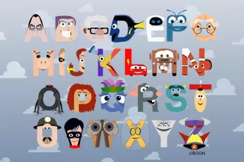 حروف الفبای انگلیسی رو به سبک دیزنی و شخصیت های کارتونی ببینید!