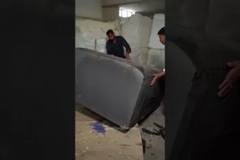 برگات میریزه اگر ببینی فوم اسفنجی پلی اورتان سیاه چطور ساخته میشه !