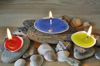 آموزش درست کردن شمع با صدف(تصویری)