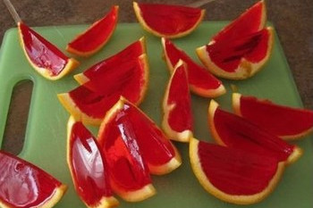 آموزش تصویری درست کردن ژله در پوست پرتقال