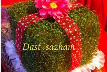 درست کردن سبزه به شکل کادو