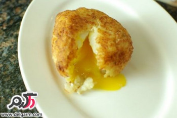 تخم مرغ با روکش پوره سیب زمینی