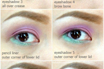 آموزش آرایش چشم ترکیبی رنگین کمان