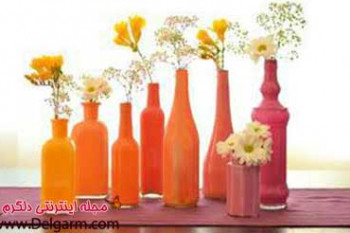 آموزش تصویری درست کردن گلدان با بطری ساده