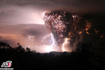 رعد و برق آتشفشانی در شیلی 
