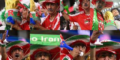 عکسهای طرفدار پروپا گاندی تیم ملی فوتبال ایران که سوژه شد!