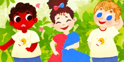 داستان تصویری کودکانه و کوتاه قرمزه یا آبی؟