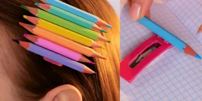 با مداد رنگی های کوچولو یه گل سر خوشگل درست کن!