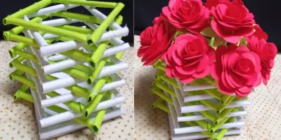 ایده ساخت گلدان پر