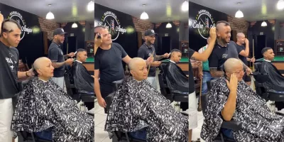 کلیپ پربازدید سه آرایشگر که مشتری آنها به دلیل شیمی درمانی مجبور است سر خود را بتراشد!