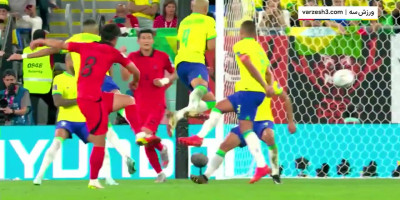 فیلم گل اول کره جنوبی به برزیل توسط هو پایک جام جهانی ۲۰۲۲ قطر