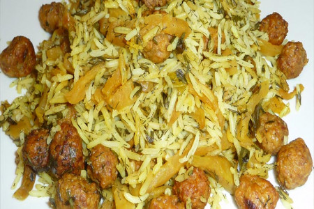 دستور پخت سیب پلو کرمانشاهی عالی و خوشمزه