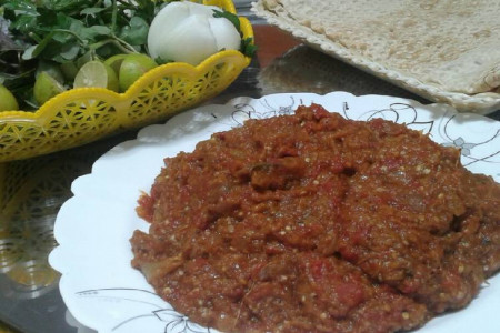 خوراك خاویار بادمجان