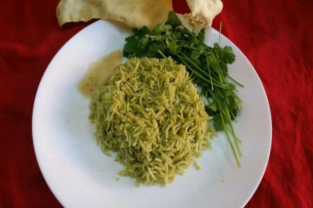 طرز تهیه گشنیز پلو با طعم لیمو