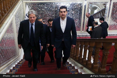 تصاویر دیدار وزیر امور خارجه ایتالیا با رئیس مجلس شورای اسلامی
