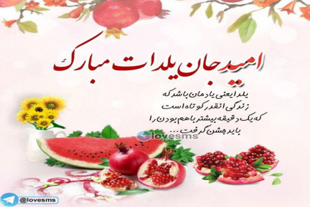 26 عکس نوشته زیبای اسم پسرانه برای تبریک شب یلدا