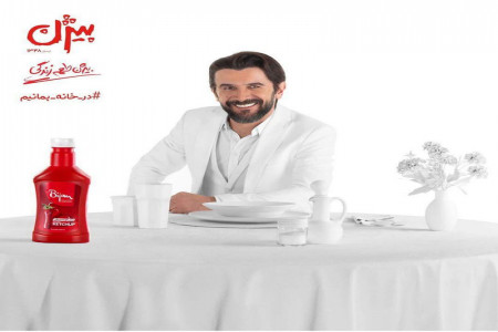امین حیایی در تبلیغات سس بیژن