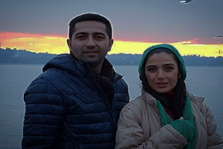 تصویری از دومین سالگرد ازدواج علی سخنگو و همسرش سارا نجفی