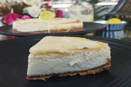 طرز تهیه آسان چیز کیک لیمویی + نعناء