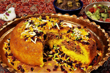 طرز تهیه ته چین گوشت غذایی فوق العاده خوشمزه