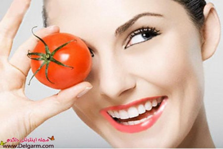 ماسک طبیعی گوجه فرنگی
