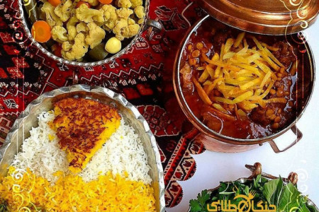 عکس های زیبا و شیک از تزیین غذا قیمه + آموزش