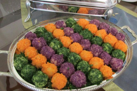 طرز تهیه سالاد توپی رنگارنگ مجلسی و فوق العاده جذاب