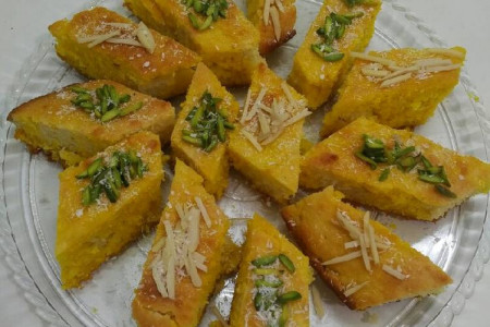 آشنایی با روش تهیه کیک نارگیلی باقلوا