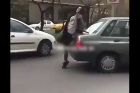 دختر جنجالی خیابان اندرزگو دستگیر شد + عکس و فیلم