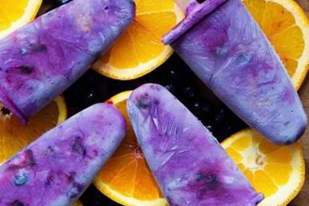 بستنی یخی بلوبری و پرتغال