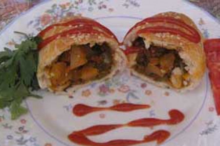 تهیه پیراشکی گوشت در مایکروفر