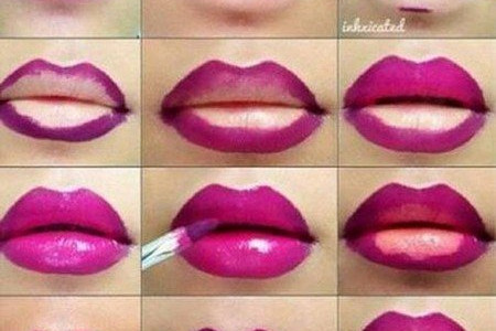 تصاویری از آموزش آرایش کردن لب به صورت حرفه ای