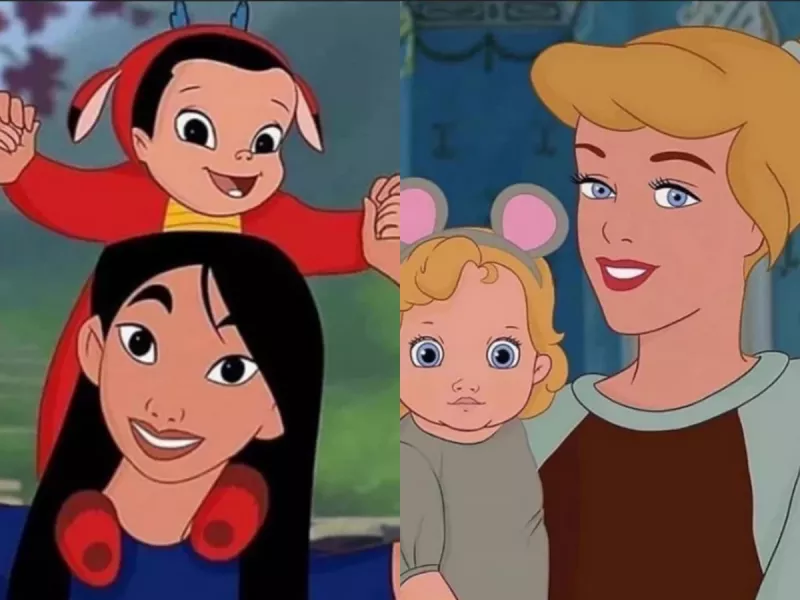 پرنسس های دیزنی زایمان کنن بچه هاشون این شکلی میشه !!