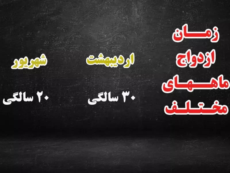 زمان ازدواج متولدین هر ماه ...