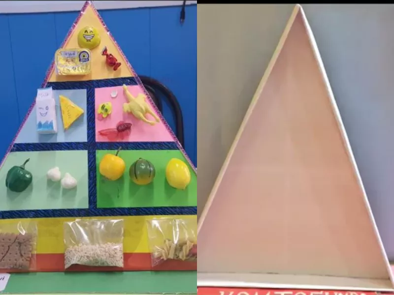 ایده کاردستی هرم مواد غذایی برای پایه دبستان !