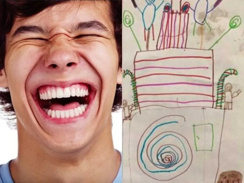 پدری، نقاشی فرزندش را به قنادی داده تا کیک تولد را دقیقا شبیه نقاشی آماده کنند!